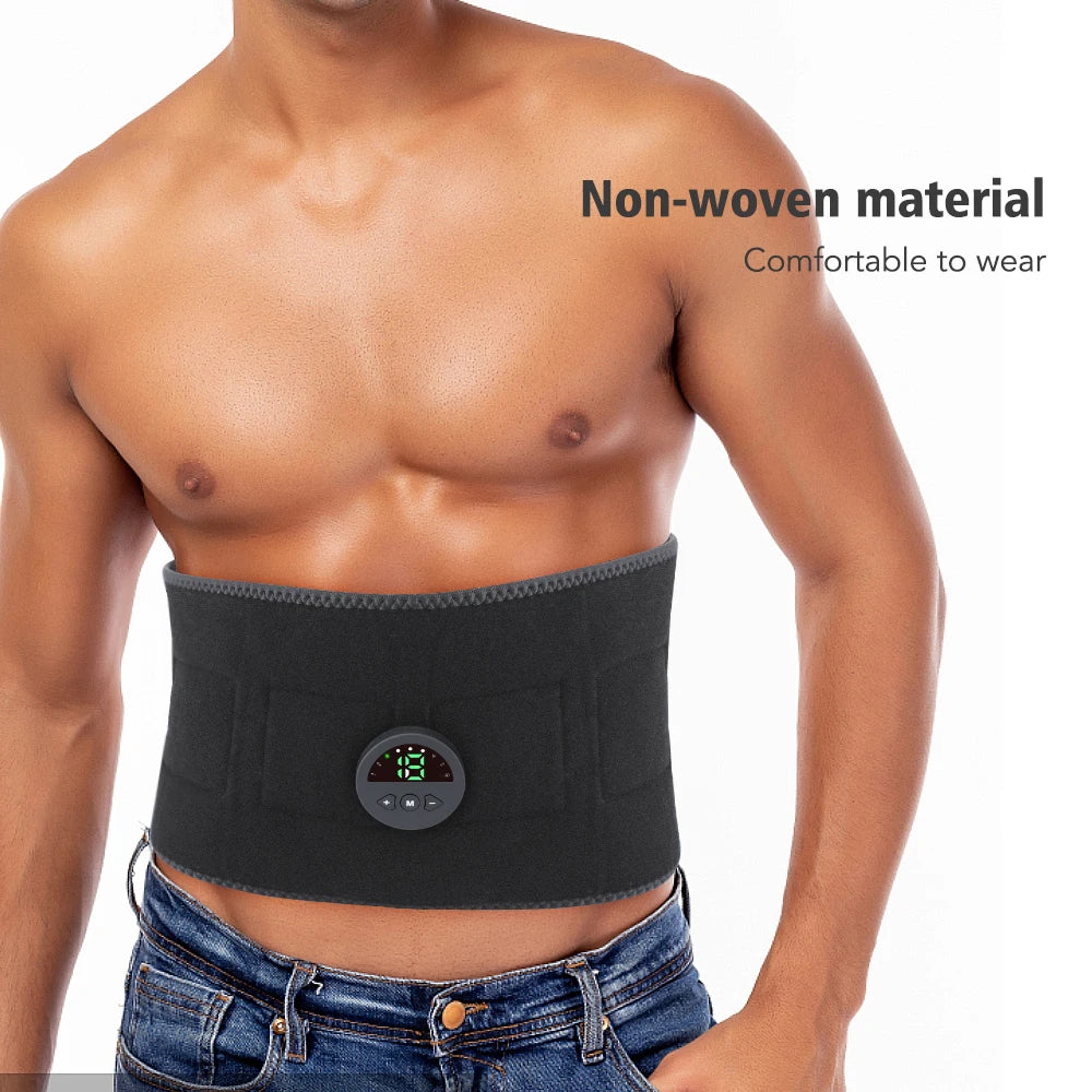EMS Electric Abdominal Body Slimming Belt Waist Band Smart Abdomen Muscle Stimulator Abs Trainer Fitness Lose Weight Fat Burn