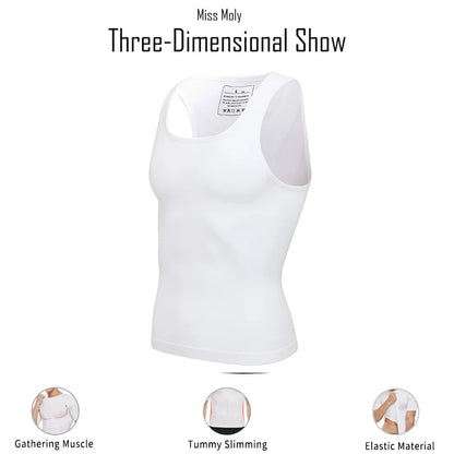 Mens Slimming Body Shaper Chest Compression Shirts Tummy Control Shapewear Gynecomastia Abdomen Slim Vest Waist Trainer Corset