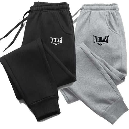 Men Printed Pants EVERLAST Men Women Running Pants Joggers Sweatpant Sport Casual Trousers Fitness Gym Breathable Pants