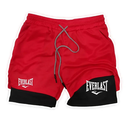 Men Sport Shorts Sportswear Double-deck Running Shorts 2 In 1 Beach Bottoms Summer Gym Fitness Training Jogging Short Pants Men