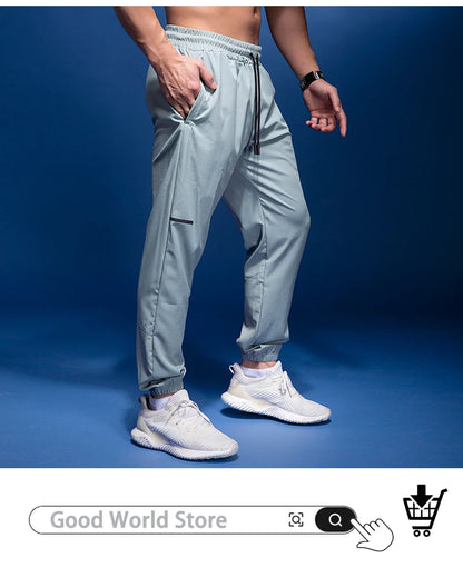 New Sport Pants Men Running Pants With Zipper Pockets Gym Training Sports Trousers Quick Dry Joggings Fitness Sweatpants