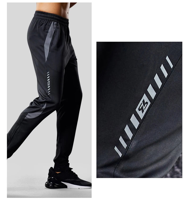 Men Sport Pants Running Pants With Zipper Pockets Soccer Training Jogging Sports Trousers Fitness Football Leggings Sweatpants