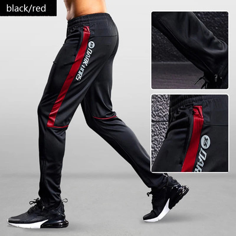 Men Sport Pants Running Pants With Zipper Pockets Soccer Training Jogging Sports Trousers Fitness Football Leggings Sweatpants