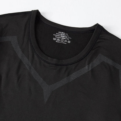 2/4 Pcs Autumn/Winter Men's Black Long sleeved Pants Underwear Set Youth Fitness Running Base Sports Shirt Casual Stretch Pants