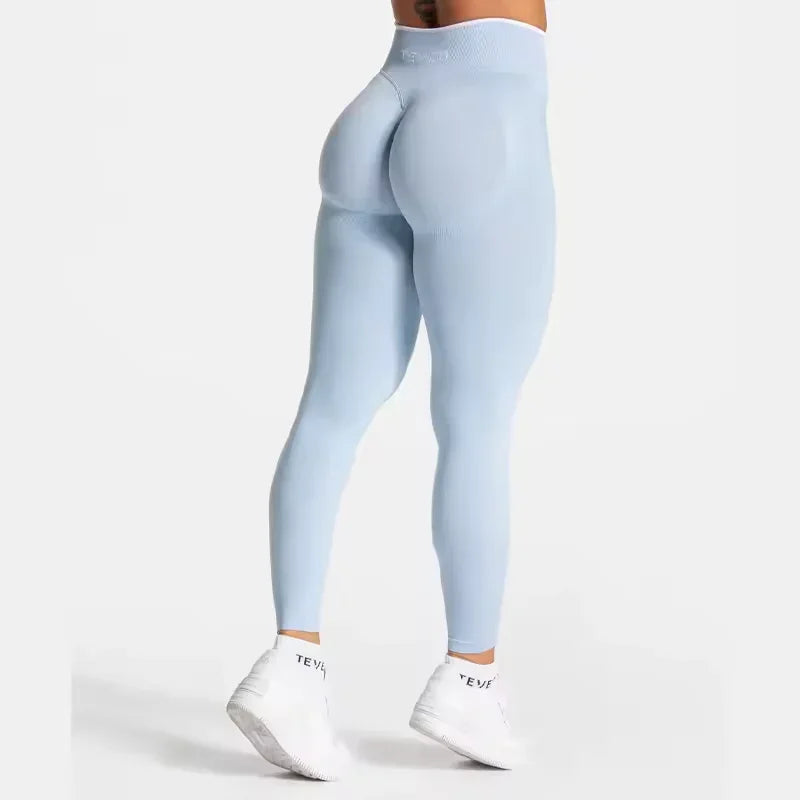 TEVEO Taille Haute Sans Couture Scrunch Leggings Pour Femmes Pantalons De Yoga Hanche Levage Course Exercice Gymnase Lgnite Scul