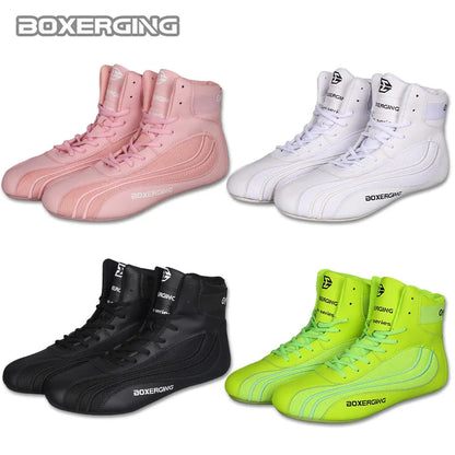 New Boxing and Wrestling Shoes for Men and Women High Top Training Shoes for Men Squat Gym Fitness Weightlifting Shoes ﻿