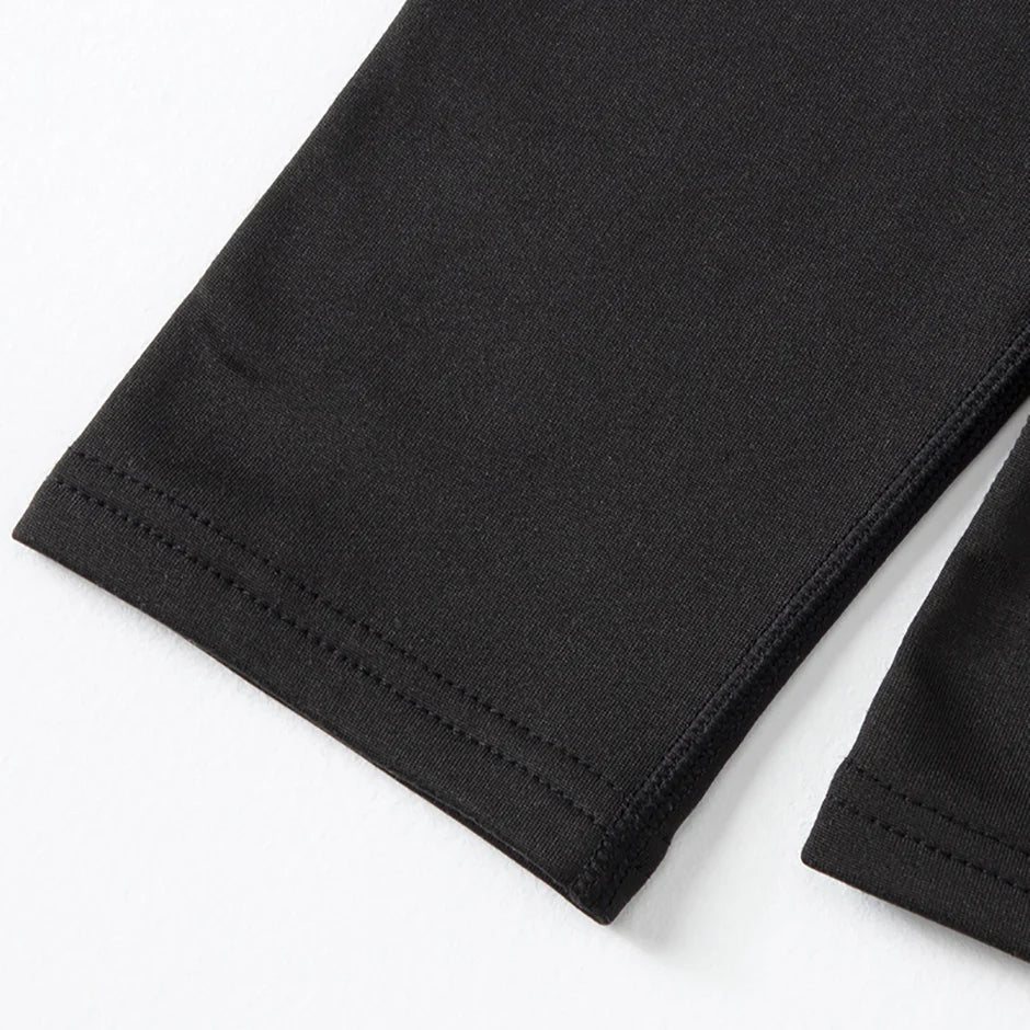 2/4 Pcs Autumn/Winter Men's Black Long sleeved Pants Underwear Set Youth Fitness Running Base Sports Shirt Casual Stretch Pants