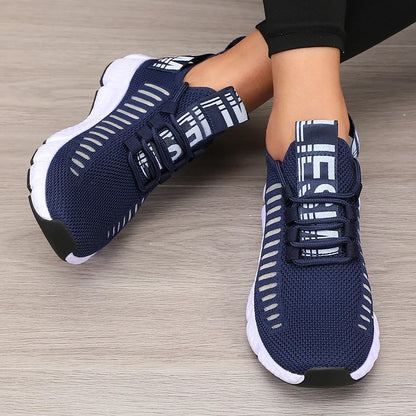 Women's Sports Shoes Mesh Lightweight Soft Sole Jogging Strap Breathable Fashion Sports Walking Casual Tennis Flat Shoes for Men