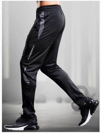 Men Sport Pants Running Pants With Zipper Pockets Soccer Training Jogging Sports Trousers Fitness Football Leggings Sweatpants