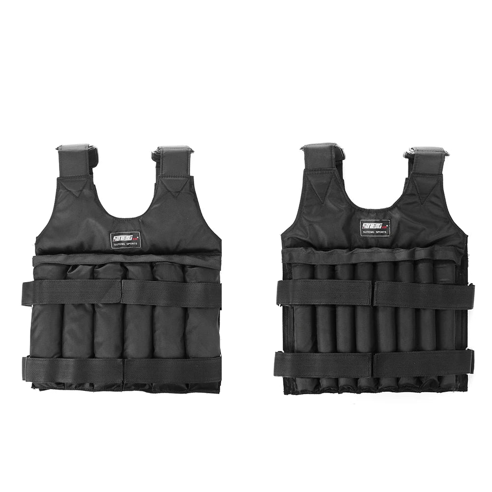 3/20/50kg Loading Weight Vest Adjustable Weighted Training Exercise Waistcoat Jacket Sand Clothing for Running Fitness Equipment