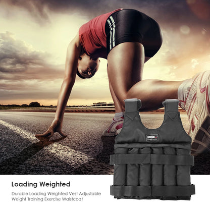 3/20/50kg Loading Weight Vest Adjustable Weighted Training Exercise Waistcoat Jacket Sand Clothing for Running Fitness Equipment