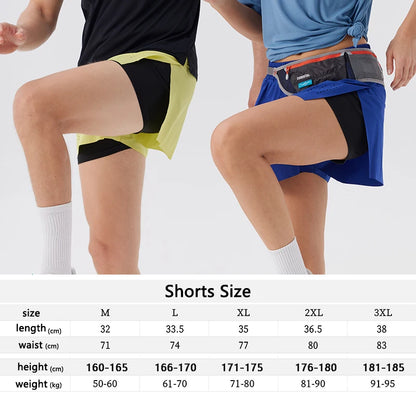 Summer Men's Compression Jogging Sports Shorts Gym Fitness Training Running Sportswear Comfortable Lightweight Active Wear