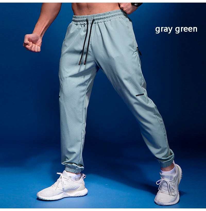 New Sport Pants Men Running Pants With Zipper Pockets Gym Training Sports Trousers Quick Dry Joggings Fitness Sweatpants