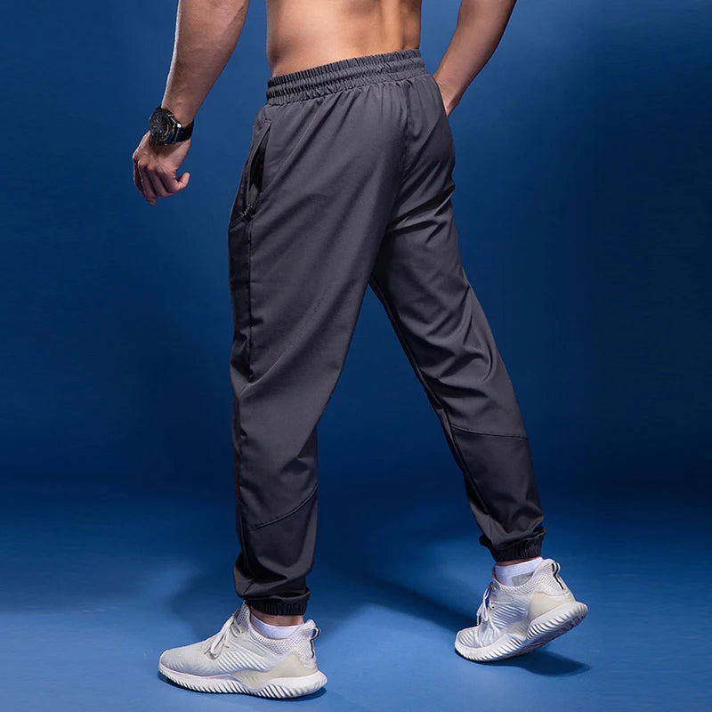 New Sport Pants Men Running Pants With Zipper Pockets Gym Training Sports Trousers Quick Dry Joggings Fitness Sweatpants