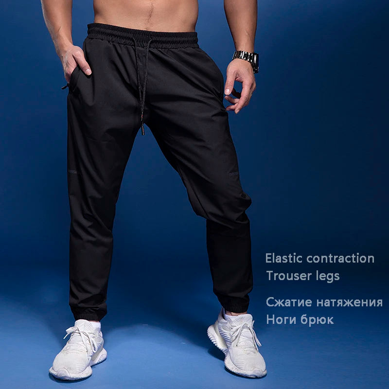 New Sport Pants Men Running Pants With Zipper Pockets Gym Training Sports Trousers Quick Dry Joggings Fitness Sweatpants
