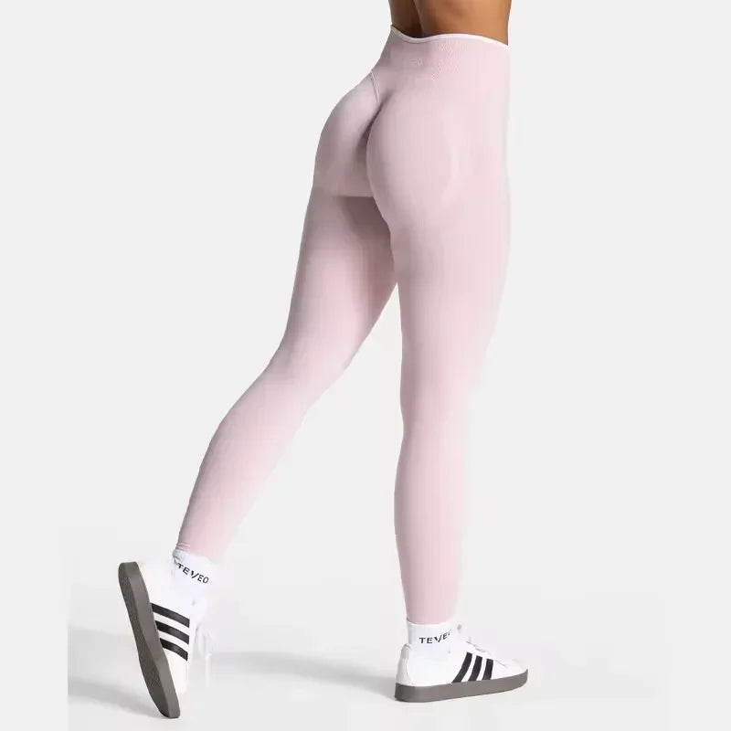TEVEO Taille Haute Sans Couture Scrunch Leggings Pour Femmes Pantalons De Yoga Hanche Levage Course Exercice Gymnase Lgnite Scul