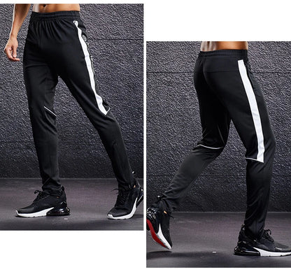 Men Sport Pants Running Pants With Zipper Pockets Soccer Training Jogging Sports Trousers Fitness Football Leggings Sweatpants