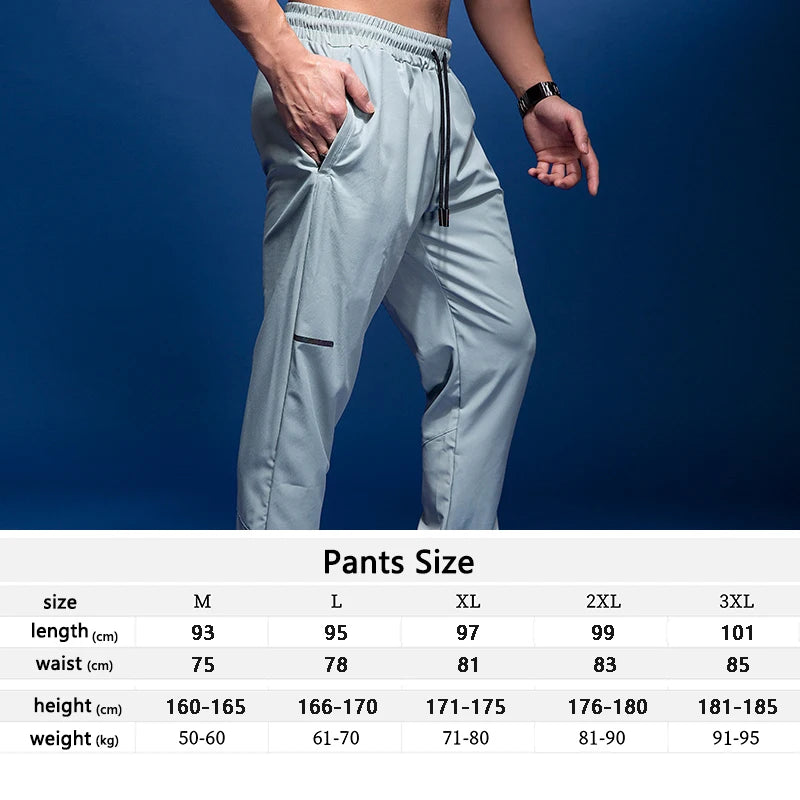 New Sport Pants Men Running Pants With Zipper Pockets Gym Training Sports Trousers Quick Dry Joggings Fitness Sweatpants