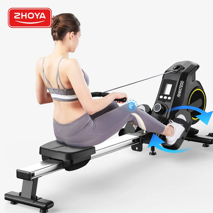 Indoor Seated Magnetic Air Rowing Machine Foldable In Home Use Fitness For Sale