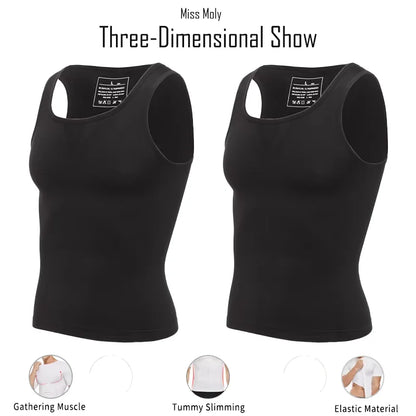 Mens Slimming Body Shaper Chest Compression Shirts Tummy Control Shapewear Gynecomastia Abdomen Slim Vest Waist Trainer Corset
