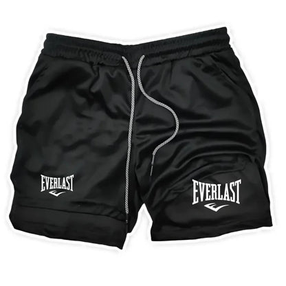 Men Sport Shorts Sportswear Double-deck Running Shorts 2 In 1 Beach Bottoms Summer Gym Fitness Training Jogging Short Pants Men