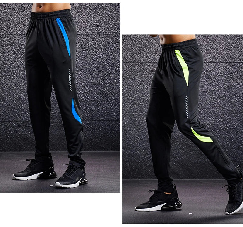 Men Sport Pants Running Pants With Zipper Pockets Soccer Training Jogging Sports Trousers Fitness Football Leggings Sweatpants