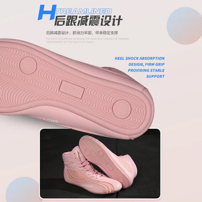 New Boxing and Wrestling Shoes for Men and Women High Top Training Shoes for Men Squat Gym Fitness Weightlifting Shoes ﻿